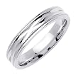 PLT950 Handmade Platinum Comfort Fit Wedding Bands - Width: 4.5mm - Sizes 5-13