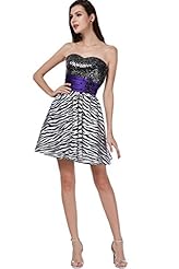 Short Chiffon General Print Natural   Waistline Homecoming Dress/Prom Dress/Party Dress 