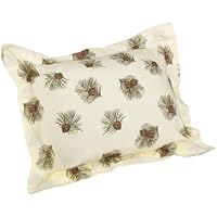 Pinzon 160-Gram Printed Flannel Standard Sham, Pine Cones