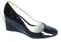 Lulu Guinness Huela Patent Wedge Slip on Shoes Patent Black