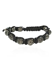 Fashion Sterling Silver 9.57ct Diamond Macrame Beads Bracelet Jewelry