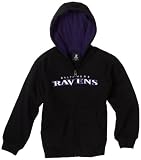 NFL Boys' Baltimore Ravens Sportsman Zip Ft Fleece Hoodie - R16C4Q24 (Black, 4)