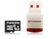 Produkt-Bild: Transcend Micro Secure Digital High Capacity (Micro SDHC) 16GB Speicherkarte mit RDP3-Kartenleseger&auml;t