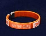 Orange Ribbon Bracelet - Fabric Bangle (Find the Cure -Adult Size-Retail)