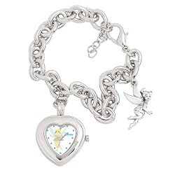 eWatchFactory Women's 42938-1-2 Disney "Tinker Bell" Charm Bracelet Watch