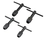 4-Piece Heavy Duty T-Handle Pin Vise Tap Handle Set - 1/16 to 3/8 - 1.5mm to 9.5mm