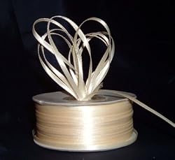 Ribbon - Satin Ribbon- 1/8" Double Face 100 Yards (300 FT) - Ivory - Sewing - Craft - Wedding Favors
