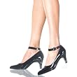 3 Inch Womens Sexy Shoes Block Heel Pump With Ankle Strap Black Patent