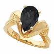 14K Yellow Gold Onyx Ring