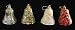 Club Pack of 144 Red, Gold, Silver and White Glitter Bell Christmas Ornaments