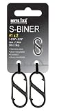 Nite Ize SB1-2PK-01 Size-1 S-Biner, Black, 2-Pack