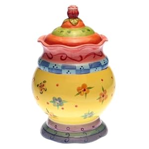 Certified International Tea Garden 11-Inch Biscuit Jar by