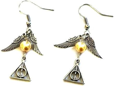 HP Fans Best gifts, Deathly Golden Ball Snitch Earrings (a)