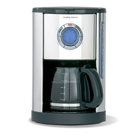 Morphy Richards 47078 Coffee Maker with Digital Timer, 12 Cups (Stainless Steel)