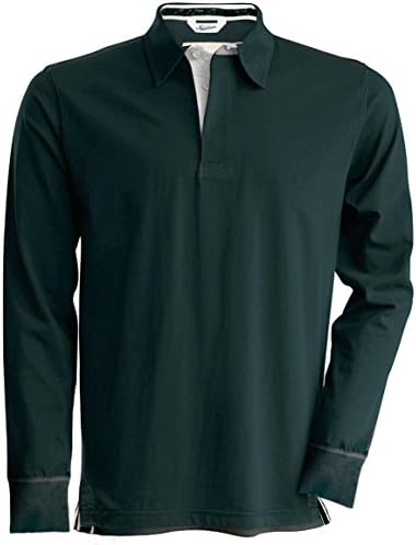 Kariban Vintage Long Sleeve Rugby Shirt Vintage Charcoal 2xl