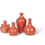 Foreside Prosecco Bud Vase, Persimmon, Set of 4
