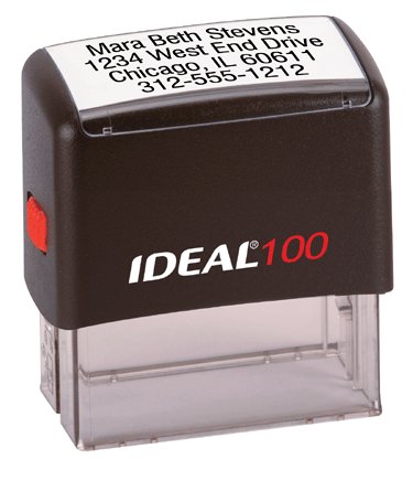 Ideal 100 Self-Inking Rubber Stamp