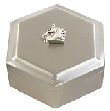 Brushed Hexagon Metal Jewelry Box with Horsehead