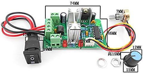 Royfee 1PCS 150W 10V 12V 24V 36V PWM DC controller DC motor speed regulator Switch