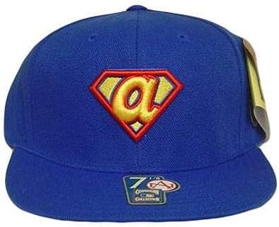 MLB ATLANTA BRAVES FITTED 7 SUPERMAN FLAT BILL HAT CAP
