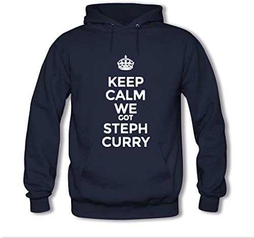 Yuggle Fashion Printing Customized Stephen Curry Men's Classic Hoodie Sweatshirt Deep Blue