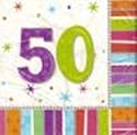Servietten Radiant 50.Geburtstag