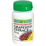 Nature's Bounty  Grapeseed Extract, 50 mg, Standardized Extract, 50 Capsules (Pack of 2)