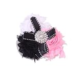 ベビー　キッズ　カチューシャ　ヘアアクセサリー　ヘアバンド　花　髪飾り　かわいい　ホワイトピンクブラック