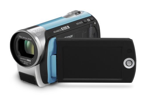 Panasonic SDR-S26 EG-A SD-Camcorder (SD/SDHC-Card, 70-fach opt. Zoom, 6,9 cm (2,7 Zoll) Display) blau