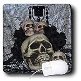 WhiteOaks Halloween Skulls - Skull012 Picture with four skulls - Mouse Pads