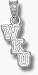 Western Kentucky Hilltoppers Cascading WKU 1/2 Pendant - Sterling Silver Jewelry