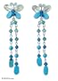 Earrings, 'Butterfly Freedom' 1" W 3.2" L