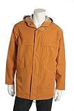 Hickey Freeman Orange Solid Rain Jacket Shirt Size Large
