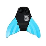 Sun Tail Mermaid - Designer Mermaid Tail + Monofin for Swimming - Kid & Adult Sizes (Child XL 10/12, Blue Lagoon - Turquoise Monofin)