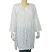 Cotton Womens Clothing Kurtis Long Sleeve Top Chikan Embroidery Size L
