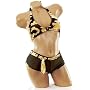 Womens Junior Size Swimwear Army Green Camo Boyshorts Halter 2 pc Bikini Swimsuit