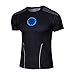 G-Like Men's Black Iron Man Short T-shirt (X-Large)