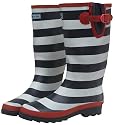Weird Fish Womens Stripe Wellington Star White/Navy/Red/Blue
