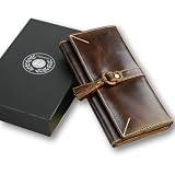 Produkt-Bild: Gro&szlig;e Lazarotti Geldb&ouml;rse H30115, edles Vollrind-Leder, Portemonnai, braun, pass. zu Lazarotti Handtaschen