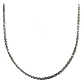 Sterling Silver 2mm Diamond-Cut Rope Chain Necklace, 20"
