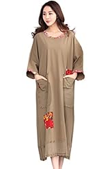 Cotton/Linen Colorblocking  Dress