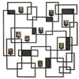 Uttermost 20850 Siam - Candle Light Wall Sculpture - Rust Brown Finish