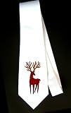 Party Decoration Necktie with buck, rack, brown, antlers, standing