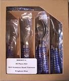 Flatware-Gingham Blue, Set of 20pcs