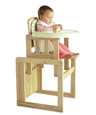 Pine cube convertible highchair
