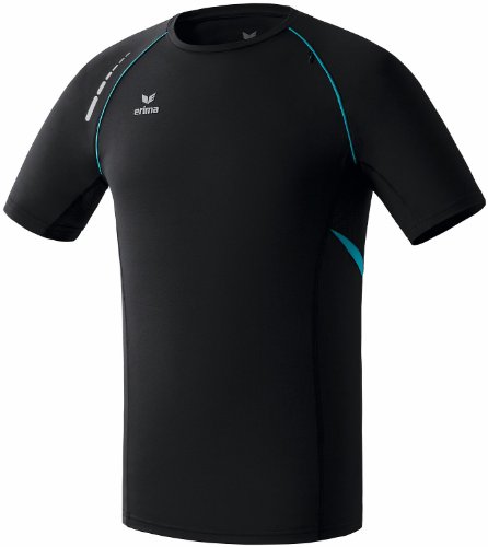 erima Kinder T-Shirt Gold Medal Running, schwarz/petrol, 128, 808200