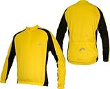 Mens More Mile Yellow Long Sleeve winter Cycle Jersey Top