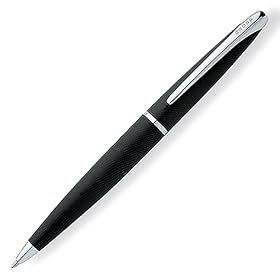 Cross ATX Basalt Black Ball-Point Pen with Chrome Plated Appointments