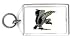 Keychain with flying, gray, turkey, vulture, scavenger, wings