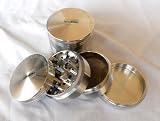 NEW AUTHENTIC SMART CRUSHER 2.5" Inch LARGE CNC Aluminum 4 PC Pollen Herb Spice Grinder with a TM logo INCLUDES POLLEN SCRAPER